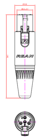 WTYK ŻEŃSKI MINI XLR 4 PIN RT4FC-B REAN NEUTRIK ZŁĄCZE WTYCZKA