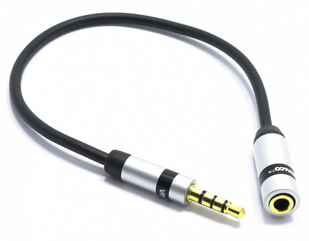 ADAPTER MIKROFONU GNIAZDO JACK 3.5 TRS NA WTYK JACK 3,5 TRRS