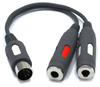 ADAPTER WTYK DIN 5 PIN – 2X GNIAZDO JACK 6,3 TS MONO 6,3mm VITALCO