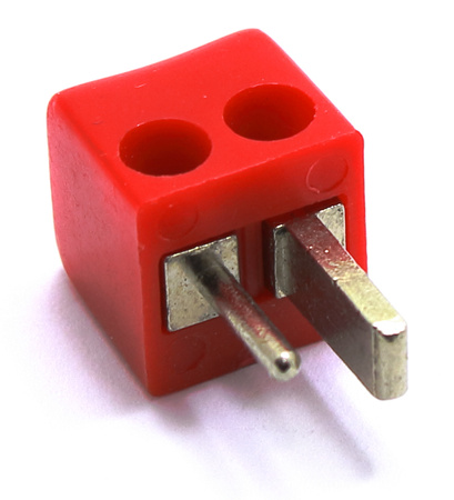 WTYK GŁOŚNIKOWY SKRĘCANY DIN 2 PROSTY UNITRA RADMOR CZERWONY 10 SZTUK