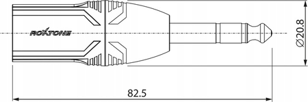 ADAPTER XLR MĘSKI WTYK JACK 6.3 TRS STEREO 6,3 ROXTONE