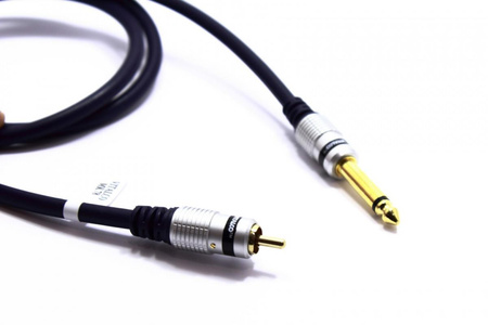 KABEL WTYK JACK 6,3mm MONO / WTYK RCA CINCH MK78 5m VITALCO