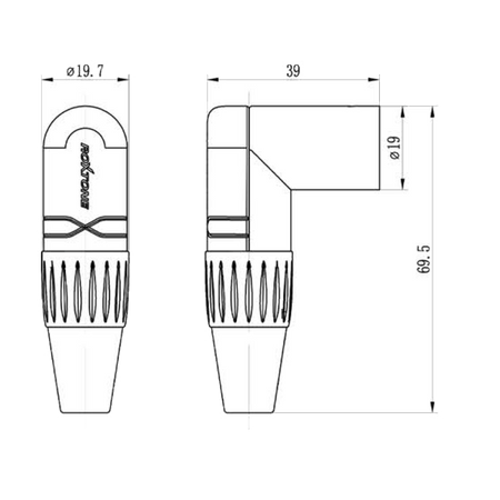 WTYK XLR KĄTOWY MĘSKI ROXTONE RX3RMP-NT MIKROFON