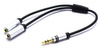 ADAPTER ROZDZIELACZ WTYK AUX 3,5 2X GNIAZDO JACK 3.5 VITALCO