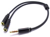ADAPTER AUX 3,5 SŁUCHAWKI MIKROFON JR643 JACK 4 POLOWY SLIM