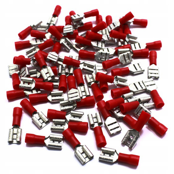 KONEKTOR IZOLOWANY ŻEŃSKI CZERWONY 6.4mm 100 SZT