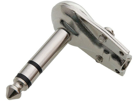 WTYK AUX JACK 6.3 STEREO KĄTOWY METAL