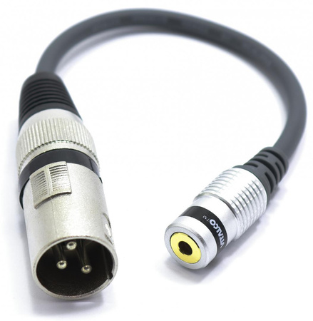 ADAPTER XLR MĘSKI GNIAZDO MINI JACK 3.5 VITALCO PRZEJŚCIÓWKA XLR AUX 3,5