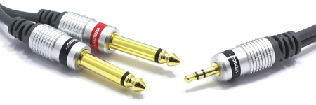 KABEL JACK 3,5 - 2X WTYK JACK 6,3 MONO 5m VITALCO MK71