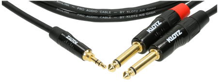 KABEL JACK 3.5 - 2X JACK 6.3 6m AUDIO KLOTZ