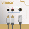 KABEL XLR MĘSKI 2x WTYK RCA VITALCO MKR04 1,5m