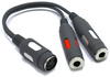 ADAPTER GNIAZDO DIN 5PIN ŻEŃSKI – 2X GNIAZDO JACK 6.3 TS MONO 6.3mm VITALCO