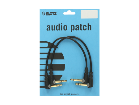 KABEL DO EFEKTÓW JACK 6.3 TRS KĄTOWY 30CM AUDIO KLOTZ 2X