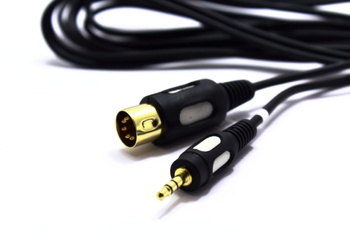 Kabel gniazdo DIN Jack 6.3 3m DIK18 Vitalco