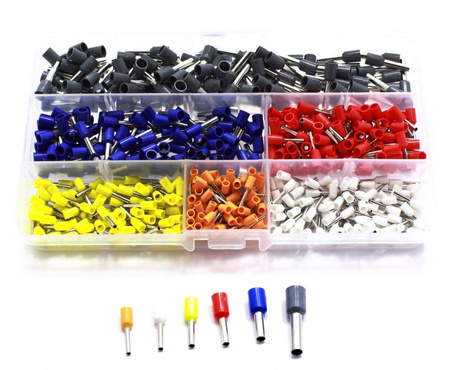 TULEJKI ZAKOŃCZENIA KABLOWE ZESTAW TULEJEK 600 SZT POJEDYNCZE 