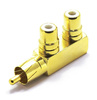 TRÓJNIK ADAPTER RCA WTYK - 2 GNIAZDA VITALCO RP04