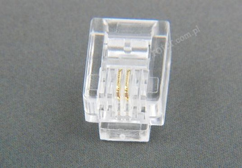 WTYK TELEFONICZNY RJ11 6P2C 100 SZTUK