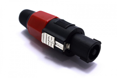 WTYK SPEAKON GŁOŚNIKOWY 4 PIN CZERWONY SKRĘCANY