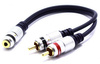 Adapter 2x wtyk RCA - gniazdo AUX Jack 3.5 Vitalco kabel