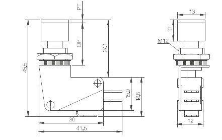 PRZEŁĄCZNIK KRAŃCOWY Z PRZYCISKIEM