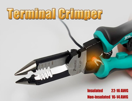 ZACISKARKA KONEKTORÓW ŚCIĄGACZ CP-420 PROSKIT 5W1