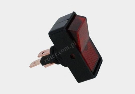 Przeł. samoch. ASW-11D czerwony 12V/20A