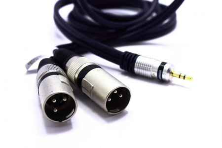 KABEL 2X XLR WTYK JACK 3.5 AUX 3m MK32 MONO VITALCO
