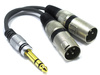 ADAPTER 2X WTYK XLR MĘSKI – WTYK JACK 6.3 TRS STEREO VITALCO 6.3mm
