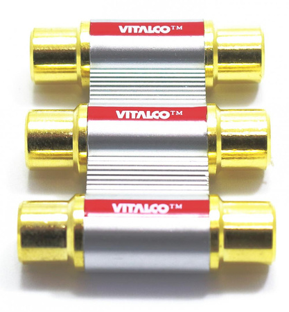 ŁĄCZNIK RCA ADAPTER POTRÓJNY ZŁOTY VITALCO