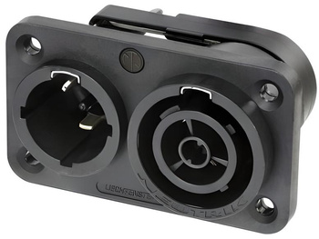 GNIAZDO ZASILANIA POWERCON TRUE1 NAC3PX-TOP PANELOWE DO OBUDOWY IN OUT