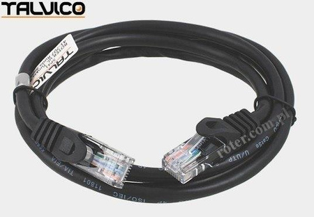 Patch cord UTP kat.5e 1,5m czarny 5P41