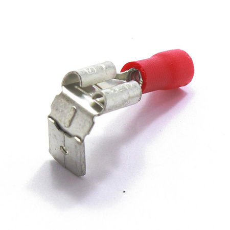 KONEKTOR 6,4 ŻEŃSKI Z ODCZEPEM CZERWONY 100 SZT