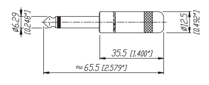 WTYK JACK 6.3 MONO TS NYS-NYS201 REAN BY NEUTRIK DUŻY JACK 6.3MM NA KABEL