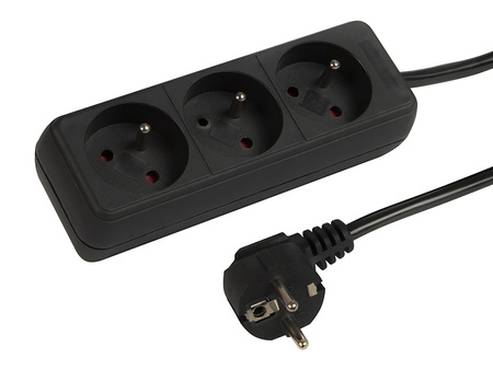 PRZEDŁUŻACZ ELEKTRYCZNY 3 GNIAZD 1.5M GRUBY 3X1.5MM2 Z  UZIEMIENIEM