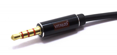 ADAPTER AUX 3,5 SŁUCHAWKI MIKROFON JR643 JACK 4 POLOWY SLIM