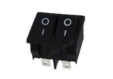 PRZEŁĄCZNIK KOŁYSKOWY PODWÓJNY ON-ON CZARNY