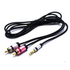 KABEL AUX JACK 3,5 STEREO 2X RCA SLIM 0,5m JKR53 VITALCO
