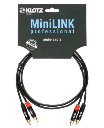 KABEL 2X RCA - 2X RCA 3m STEREO AUDIO KLOTZ