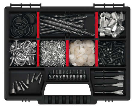 ORGANIZER SKRZYNKA NARZĘDZIOWA KUWETA NOR 20 195X155X35 Z PRZEGRODAMI