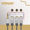 ROZDZIELACZ MINI JACK 3X ROZGAŁĘŹNIK AUX VITALCO