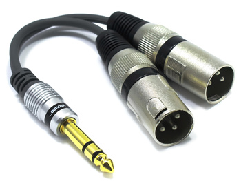 ADAPTER 2X WTYK XLR MĘSKI – WTYK JACK 6.3 TRS STEREO VITALCO 6.3mm