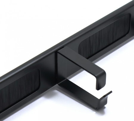 ORGANIZER KABLI KROSOWYCH 4 UCHWYTY ZE SZCZĄTKĄ DO SZAF RACK 19" 5S21