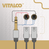 KABEL 2X WTYK XLR MĘSKI JACK 6.3 STEREO 1.5m VITALCO MK38