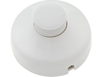 PRZEŁĄCZNIK NOŻNY PRZELOTOWY BIAŁY 1A 250V