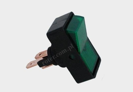 Przeł. samoch. ASW-11D zielony 12V/20A