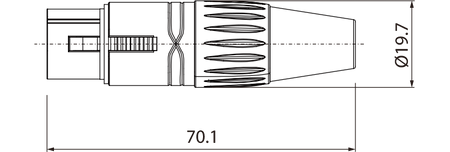 WTYK XLR ŻEŃSKI 3 PIN ROXTONE RX3FP-BT MIKROFONOWY