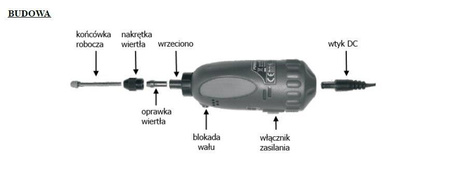 SZLIFIERKA WIERTARKA MINIATUROWA + OSPRZĘT PROSKIT PT-5202F