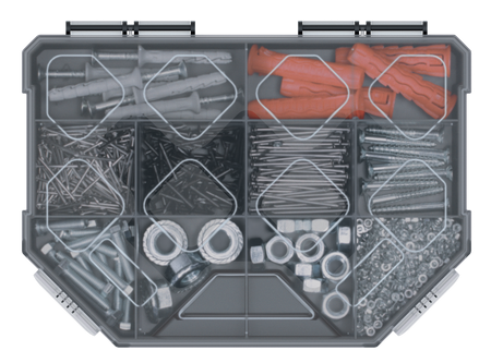 ORGANIZER SKRZYNKA NARZĘDZIOWA KUWETA TAGER 20 142x195x40 Z PRZEGRODAMI