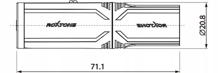 ADAPTER XLR MĘSKI GNIAZDO JACK 6.3 STEREO 6,3 ROXTONE
