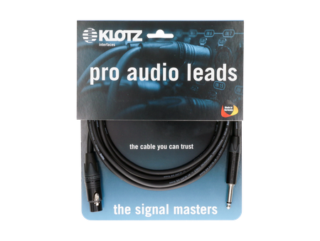 KABEL JACK 6.3 MONO TS - XLR 3 PIN ŻEŃSKI 7.5m KLOTZ NEUTRIK MIKROFONOWY